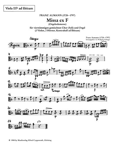 F. Aumann: Missa ex F F-Dur (1797)
