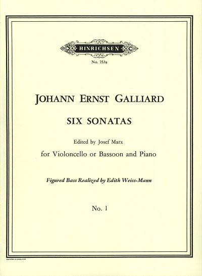 J.E. Galliard: Sonate Nr. 1 a-Moll, Fag/VcKlav (KlavpaSt)
