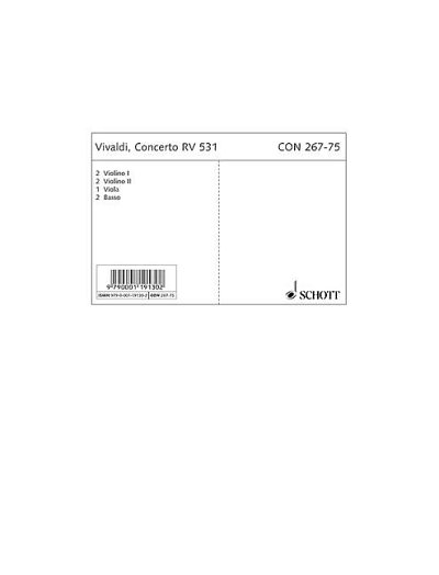 V.A. Lucio: Concerto g-Moll RV 531, PV 411, , 2VcStrBc (Erg)