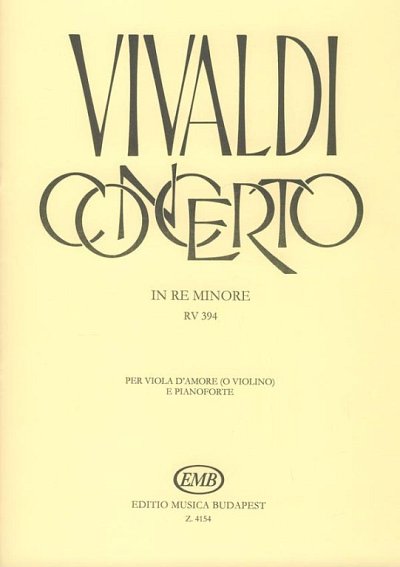 A. Vivaldi: Concerto in re minore RV 394, VlStrCemb (KASt)