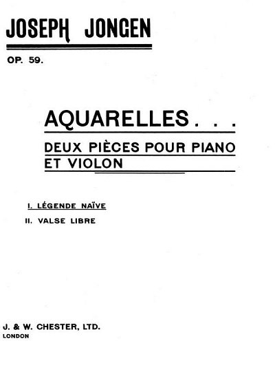 J. Jongen: Aquarelles op. 59/1: Légende Naïve