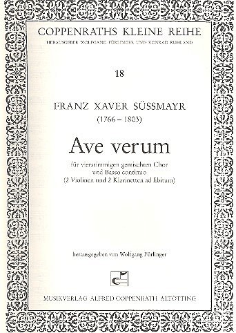 Suessmayr Franz Xaver: Ave Verum Coppenraths Kleine Reihe 18