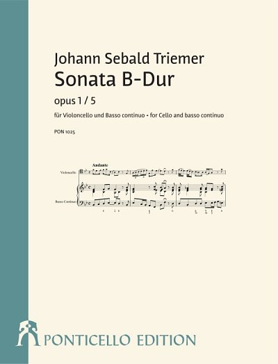 J.S. Triemer: Sonata B-Dur op. 1/5, VcBc (KlavpaSt)