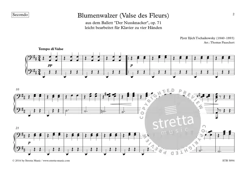 DL: P.I. Tschaikowsky: Blumenwalzer (Valse des Fleurs), Klav (0)