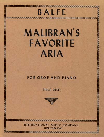 M.W. Balfe: Aria Di Malibran (West)
