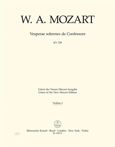 W.A. Mozart: Vesperae solennes de Confes, 4GesGchOrchO (Vl2)