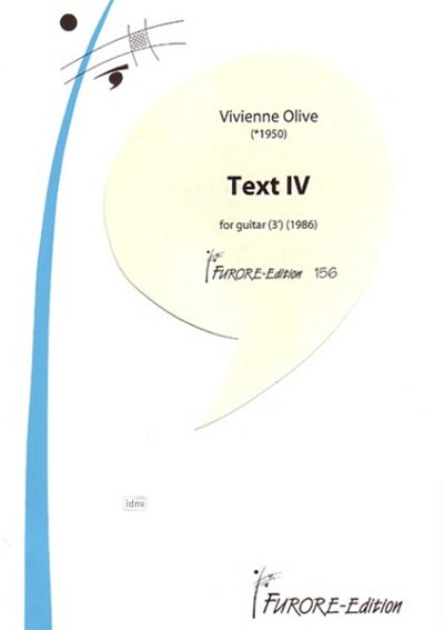 V. Olive: TEXT IV FUER GITARRE
