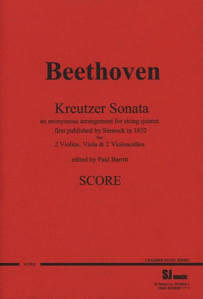 L. v. Beethoven: Kreutzer-Sonate op. 47, 2VlVla2Vc (Stp)