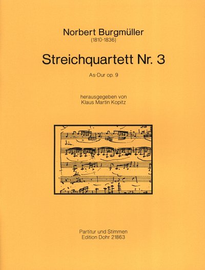 Burgmüller, N.: Streichquartett No. 3 As-Du, 2VlVaVc (Pa+St)