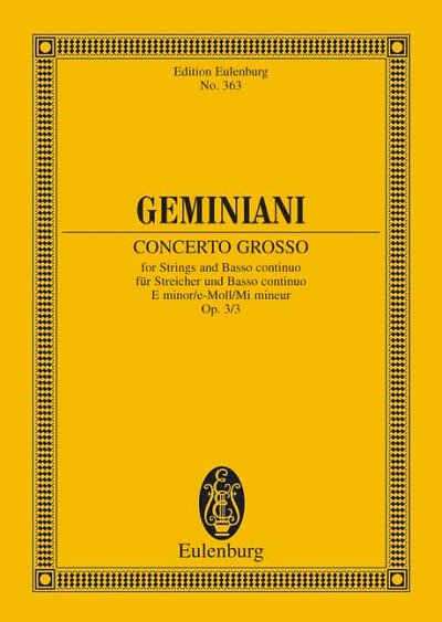 F. Geminiani: Concerto grosso E minor