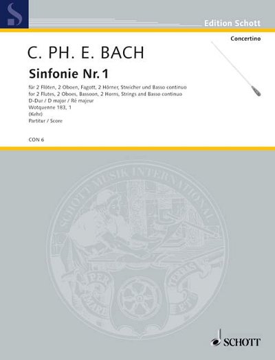 DL: C.P.E. Bach: Sinfonie Nr. 1 (Part.)