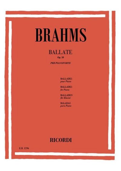 J. Brahms: 4 Ballate Op. 10, Klav