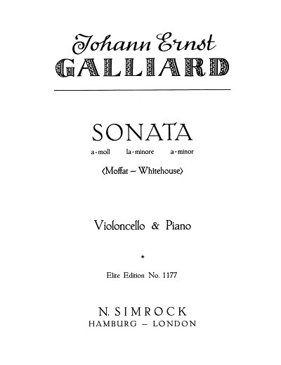 J.E. Galliard: Sonate a-Moll