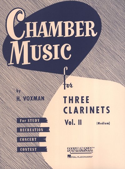 Chamber Music for 3 Clarinets Vol.2 (Score), Klar (Pa+St)