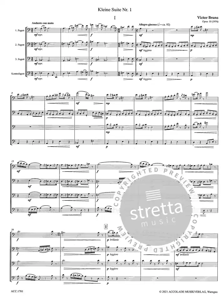 V. Bruns: Kleine Suite Nr. 1 op. 55, 3FagKfag (Pa+St) (1)