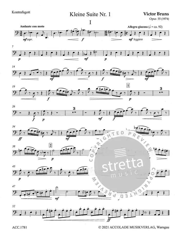V. Bruns: Kleine Suite Nr. 1 op. 55, 3FagKfag (Pa+St) (2)