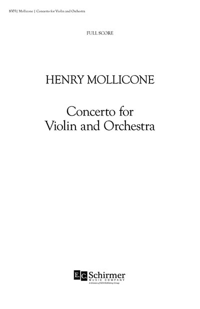 H. Mollicone: Concerto for Violin and Orchestra (Part.)