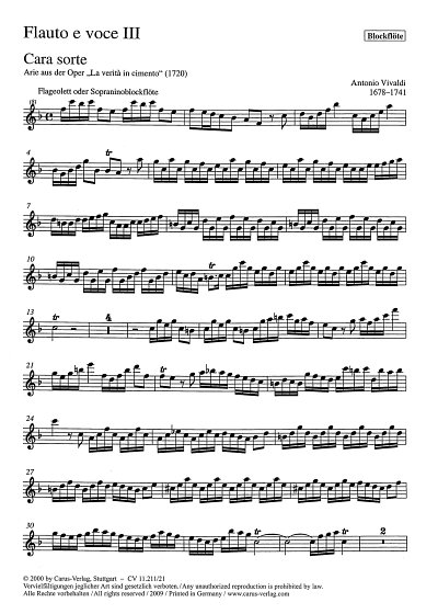 Flauto e voce III
