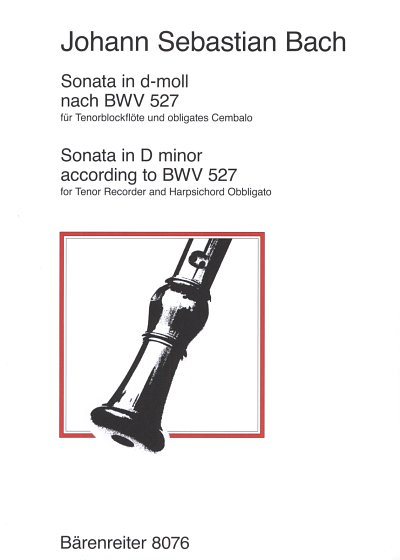 J.S. Bach: Sonata für Tenorblockflöte und obligate (SppaSti)