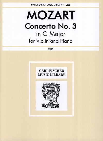 W.A. Mozart: Concerto No. 3 In G Major, VlKlav (KASt)