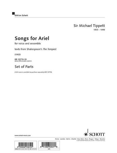DL: M. Tippett: Songs for Ariel (Stsatz)