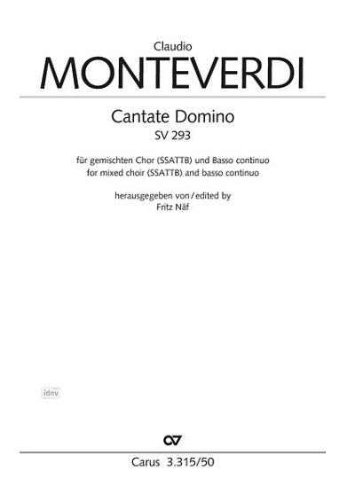 DL: C. Monteverdi: Cantate Domino SV 293, Gch6Bc (Part.)