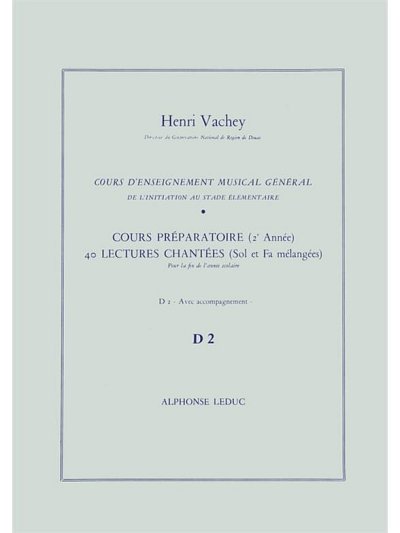 H. Vachey: Vachey Cours Enseight Musical General, Ges (Bu)