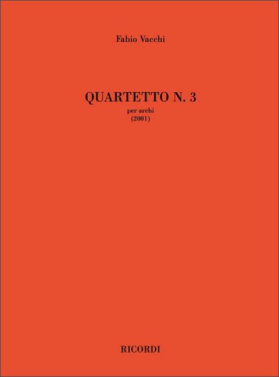 Quartetto N. 3, 2VlVaVc (Part.)