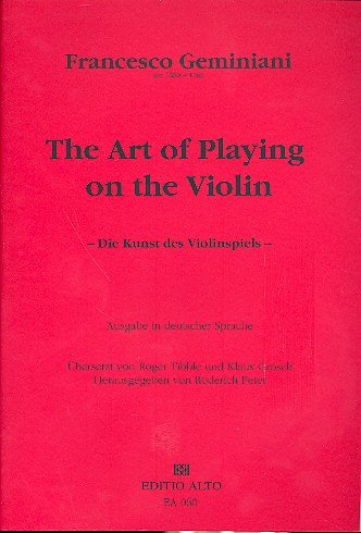 F. Geminiani: Die Kunst des Violinspiels, Viol