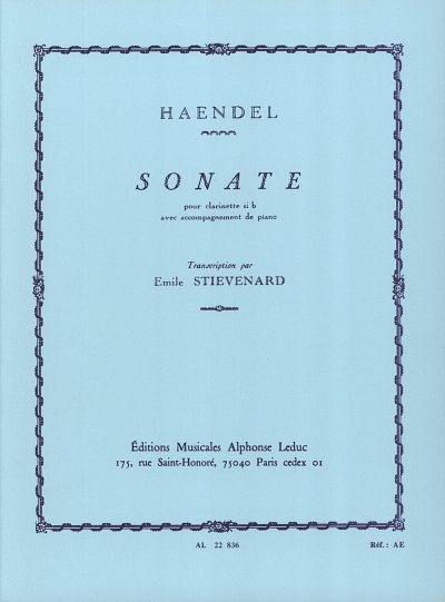 G.F. Haendel: Sonate op. 1/8, KlarKlav (KlavpaSt)