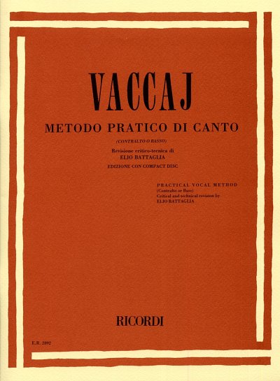 N. Vaccaj: Metodo pratico di canto, GesTiKlav (+CD)