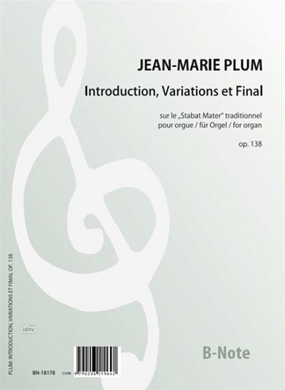 J. Plum: Introduktion, Variationen und Finale über das , Org