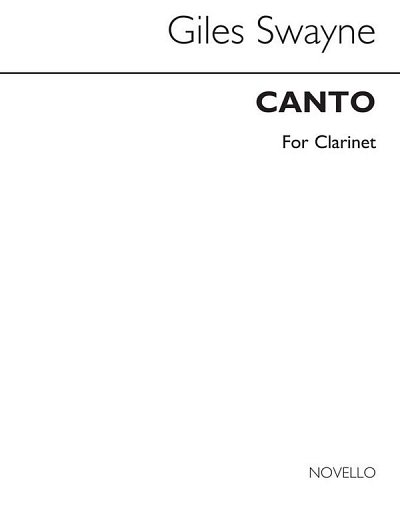 G. Swayne: Canto For Clarinet, Klar