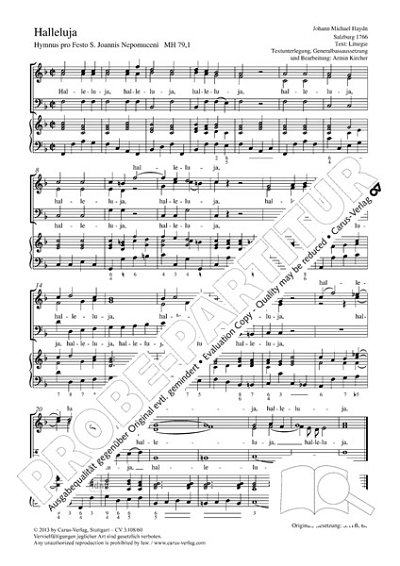 M. Haydn et al.: Halleluja F-Dur MH 79,1 (1766)