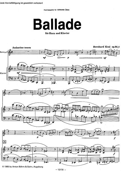 B. Krol: Ballade Op 94/1