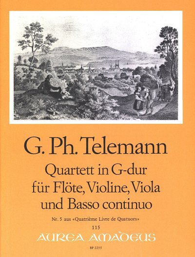 G.P. Telemann:  Quartett in G-dur TWV 43:G, FlVlVaBc (Pa+St)