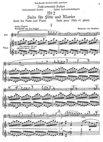 W. von Baussnern: Suite No. 2 (from Instr, FlKlav (KlavpaSt)