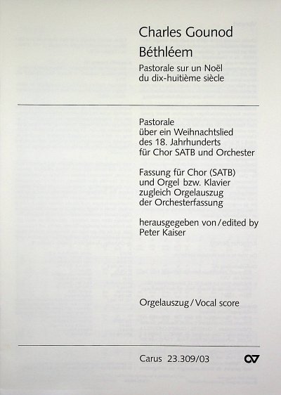 C. Gounod: Béthléem, GchKlav/Org (OrgA)