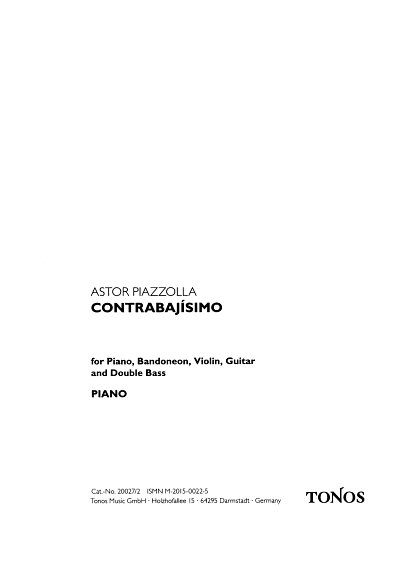 A. Piazzolla: Contrabajisimo - Tango