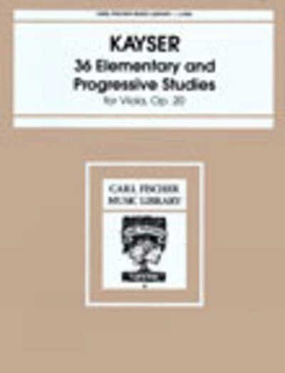 H.E. Kayser: 36 Elementary and Progressive Studies, Va