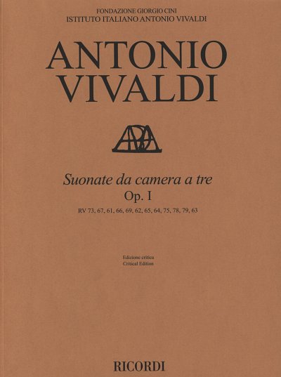 A. Vivaldi: Suonate da camera a tre op. 1, 2VlBc (Pa+St)