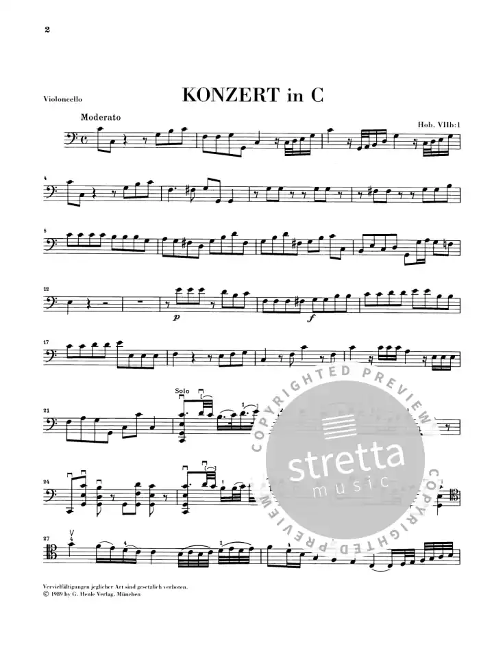 J. Haydn: Konzert für Violoncello und Orc, VcOrch (KlavpaSt) (4)