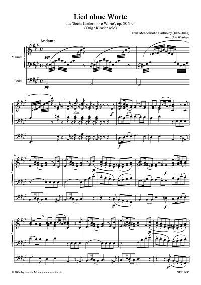 DL: F. Mendelssohn Bartholdy: Lied ohne Worte op. 38, Nr. 4