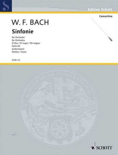 W.F. Bach: Sinfonie D-Dur Falck 64 , Orch (Part.)