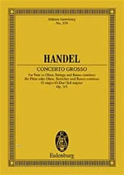 G.F. Händel: Concerto grosso  G-Dur op. 3/3 HWV 314