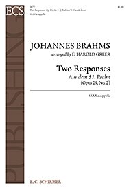 J. Brahms: Two Responses from Motet, Opus 29, No, Fch (Chpa)