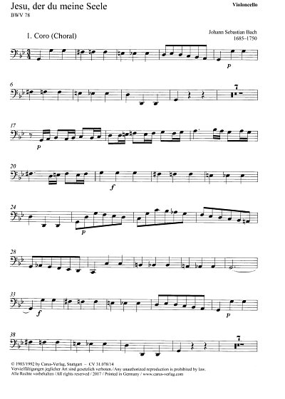 J.S. Bach: Jesu, der du meine Seele g-Moll BWV 78 (1724)