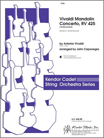 A. Vivaldi: Vivaldi Mandolin Concerto, RV , Stro;Klv (Pa+St)