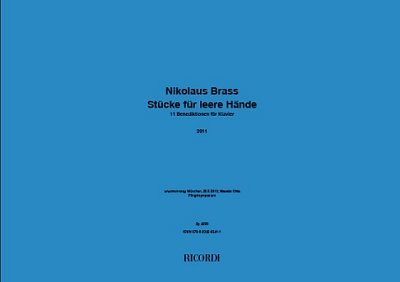 N. Brass: Stücke für leere Hände für Klavier, Klav