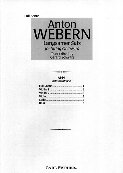 A. Webern: Langsamer Satz, Stro (Part.)